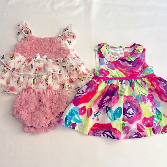 Little Lass Baby Dress and 2 piece set - Picture 1 of 5